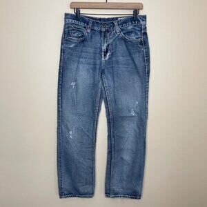 T K AXEL Straight Leg Jeans‎ Mens Size 30X32 Relaxed Fit Thick Stitch